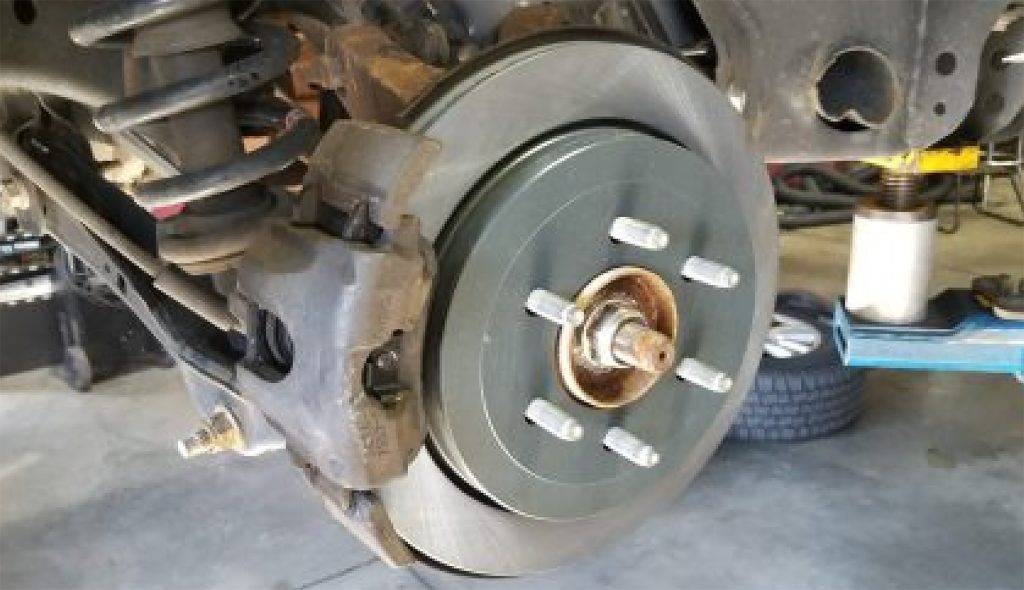 Ford Expedition rear brake and suspension.