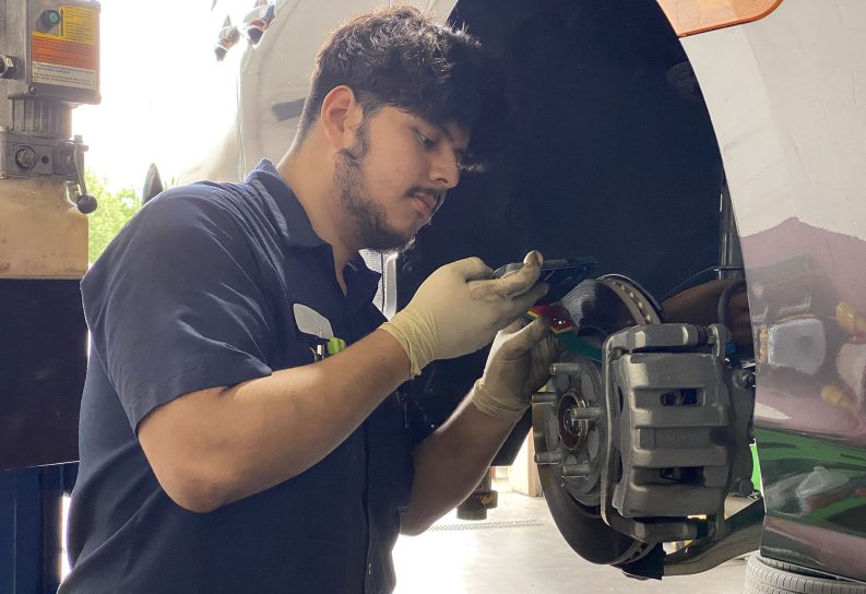 Brake inspection on a Honda Odyssey.