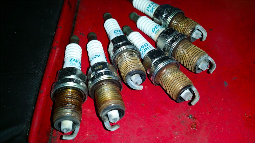 Spark plugs.