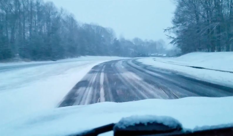 Snow in Prince William County Virginia.