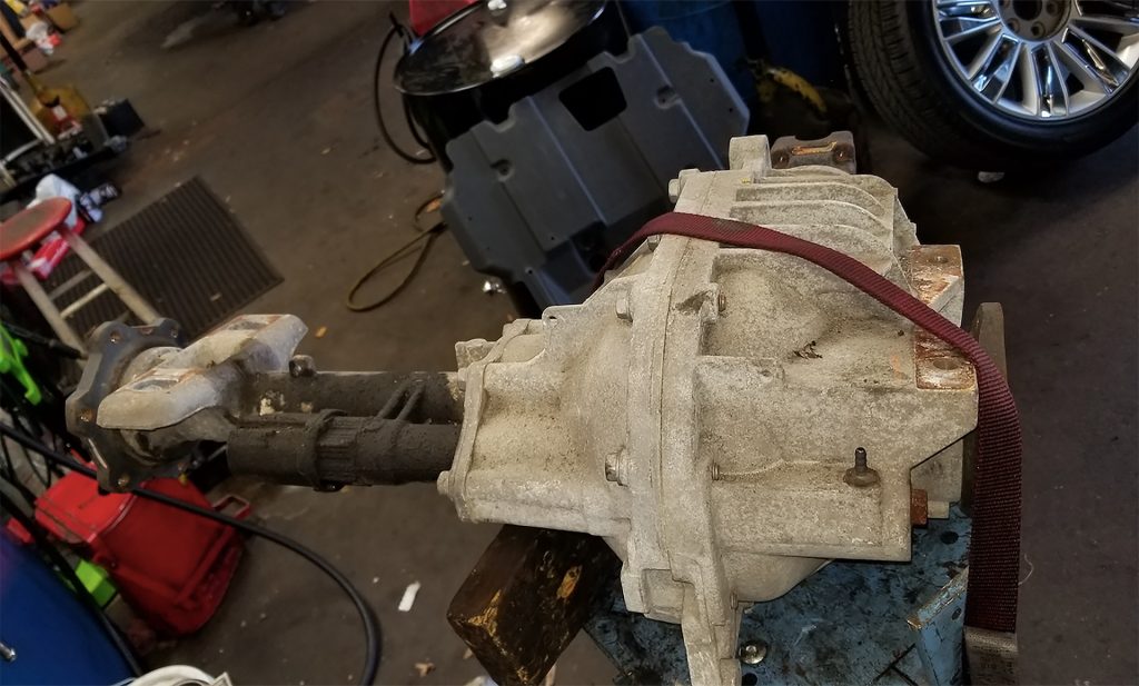 Front differential for a four-wheel drive truck.