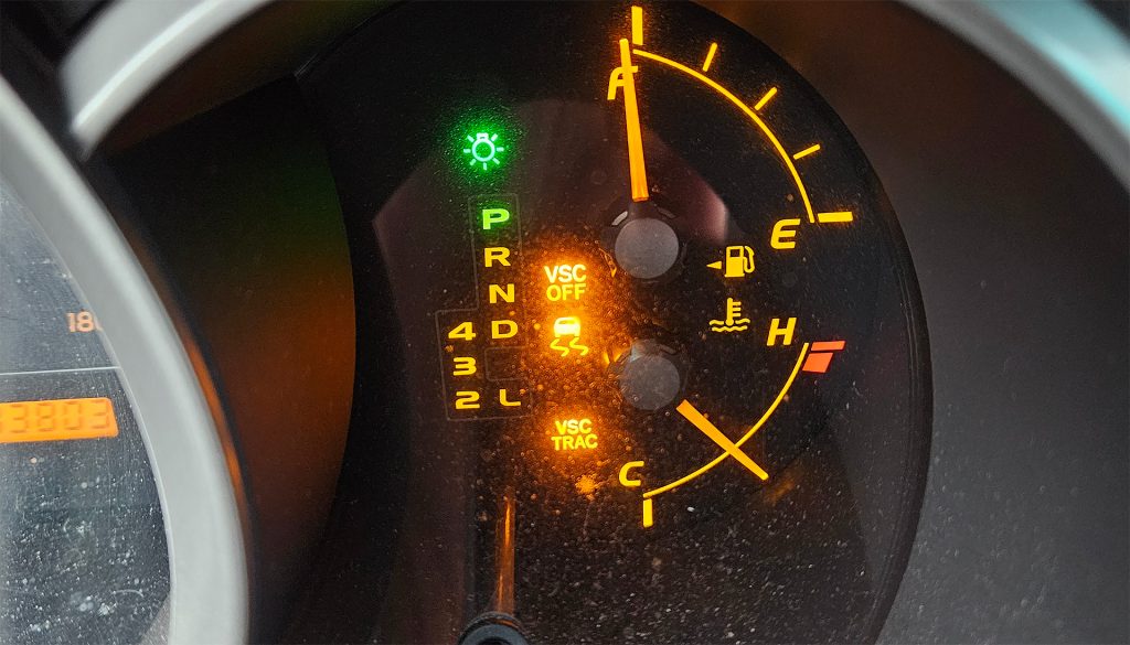 Traction control light and vehicle stability control light.