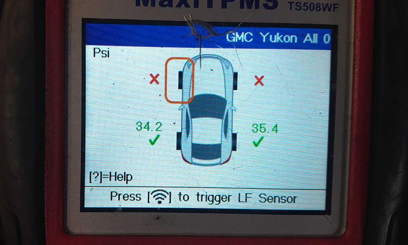 Replacing a TPMS sensor on a GMC Yukon