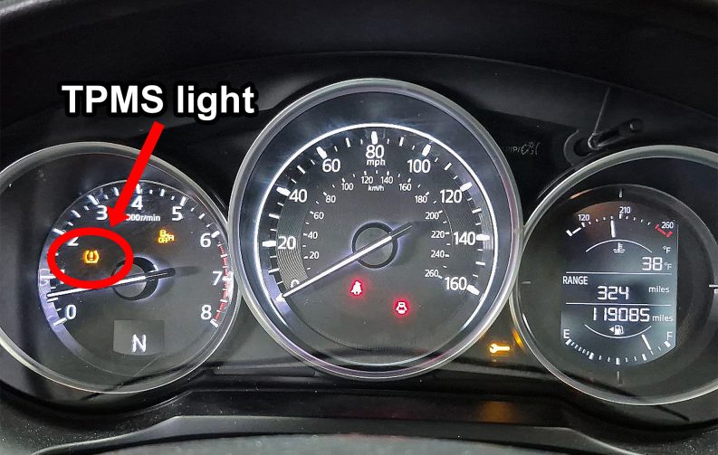 TPMS light on Mazda 6.
