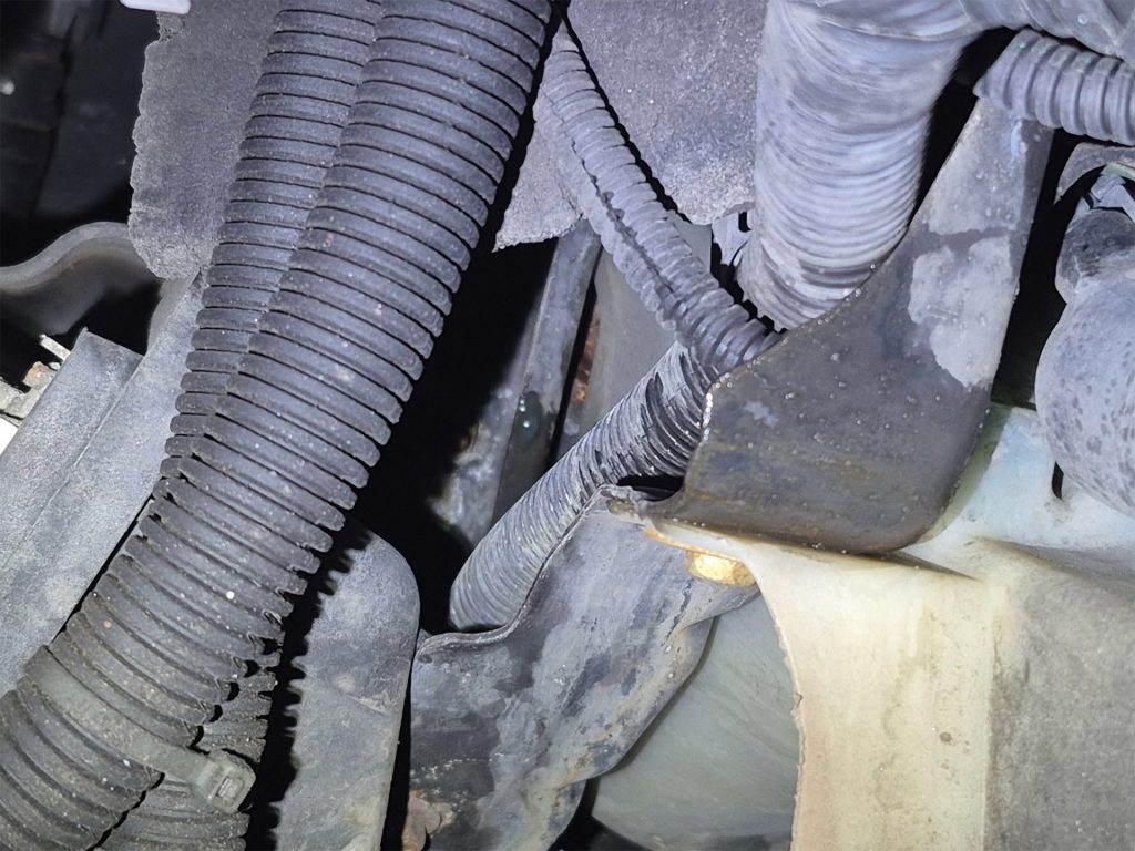 Rear washer fluid line leaking on GMC Yukon.